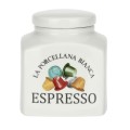 Barattolo Porcellana decorato Espresso Conserva