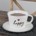 Set 2 Tazze Colazione Happy Cuore