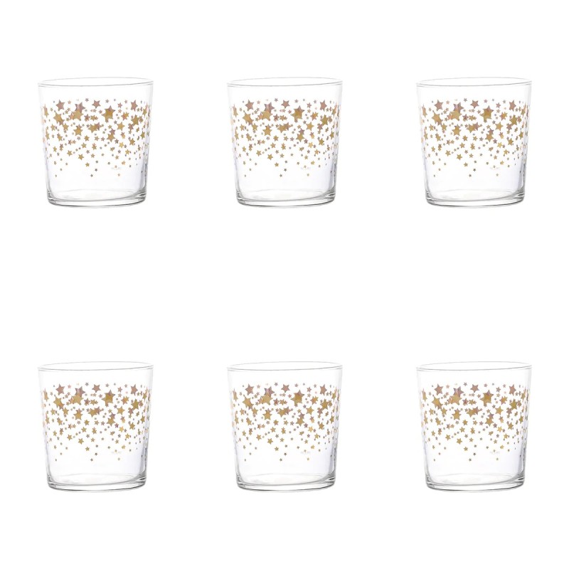 Set 6 Bicchieri acqua Stelle Oro